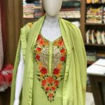 Aari Work Fused with Cut Daana & Gota Pati Work Suit