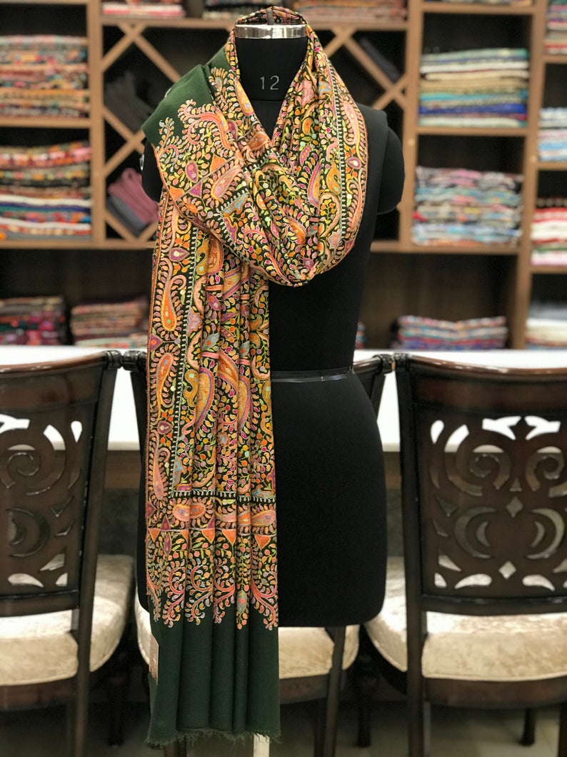Embroidered Pure Pashmina Shawl