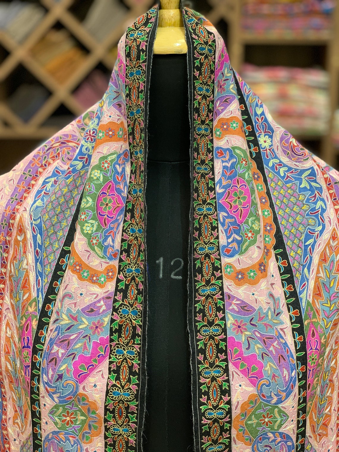 Pink Pure Pashmina Kalamkari Shawl for Women