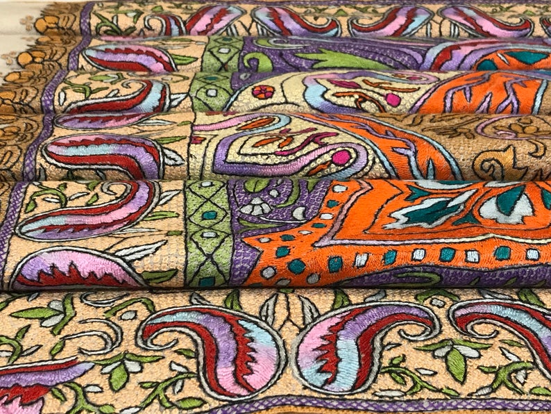 Tootoo Design Pure Pashmina Jamawar Shawls with Papier Mache Hand Embroidery