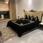 Maroon Velvet Bed Cover with Kashmiri Tilla Embroidery: Chinaar Ambi Border