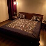 Black Raw Silk Kashmiri Embroidered Bed Cover