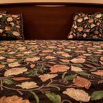 Black Raw Silk Kashmiri Embroidered Bed Cover