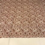 White Jamawar Sozni Pure Pashmina Hand Embroidered Shawl