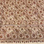 White Jamawar Sozni Pure Pashmina Hand Embroidered Shawl