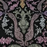 Black Allover Sozni Pure Pashmina Hand Embroidered Shawl