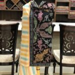 Black Allover Sozni Pure Pashmina Hand Embroidered Shawl