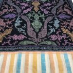 Black Allover Sozni Pure Pashmina Hand Embroidered Shawl