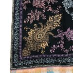Black Allover Sozni Pure Pashmina Hand Embroidered Shawl