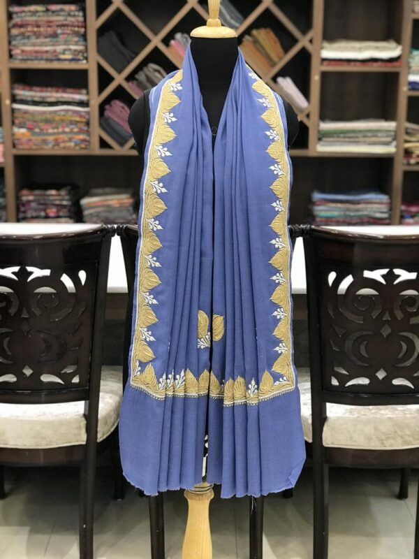 Pure Merino Wool Shawl With Tilla Hand Embroidery