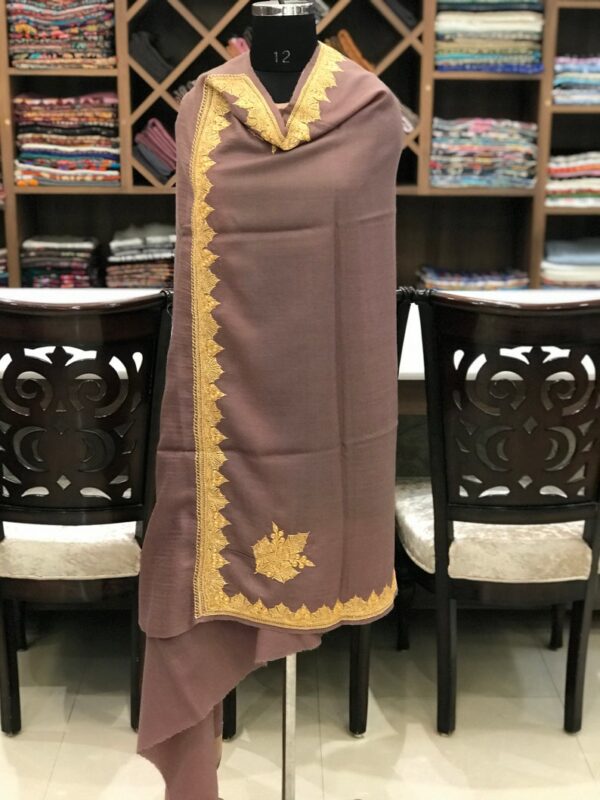 Pure Merino Wool Shawl With Tilla Hand Embroidery