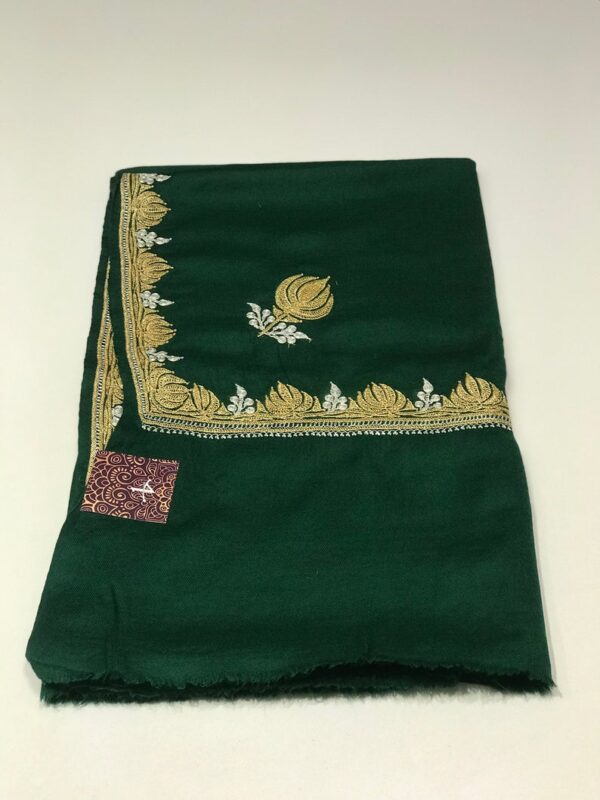 Pure Merino Wool Shawl With Tilla Hand Embroidery