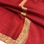 Pure Pashmina Shawl with Border Sozni Hand Embroidery