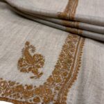 Pure Pashmina Shawl with Border Sozni Hand Embroidery