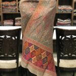 Modal Silk Bottle Grey Kani Weave Dupatta