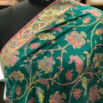 Modal Silk Green Kani Dupatta close up