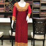 Jaal Aari with Hand Dabka Work Salwar Suit Close up without dupatta