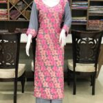 Floral Aari Hand Pearl Work Indian Ethnic Suit