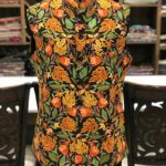 Black Mens Nehru Jacket with Multi-Colored Chinar Style Embroidery Work