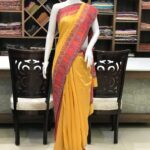 Yellow Modal Silk Border Kani Weave Saree
