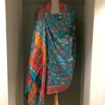 Modal Silk Green Floral Kani Weave Dupatta
