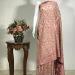 Peach Silk Modal Kani Weave Sari