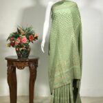 Light Green Silk Modal Kani Weave Sari