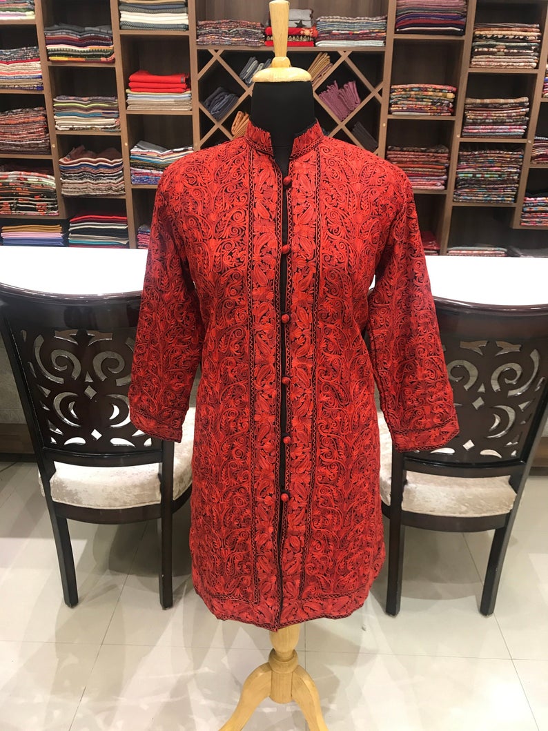 Paisley Jamawar Embroidered Women Coat Paisley Jamawar Embroidered Women Coat