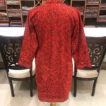 Red Paisley Jamawar Embroidered Women Coat
