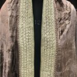 Brown Silk Velvet Shawl with 4 Side Tilla Chaputri Border 2