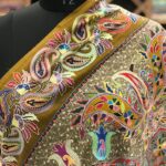 Multi Colour Fine Wool Paisley Kalamkari Stole 2