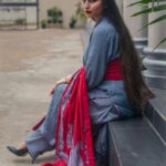 Silk Thread Kashmiri Aari Work Fashion Show Suit front