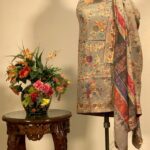 Light Grey Silk Kani Weave Dupatta