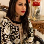 Black Jacket Style Flared Dress with Fusion Embroidery 2
