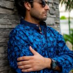 Raw Silk Kurta Pyjama with Kashmiri Aari Embroidery 2