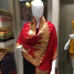 Pure Pashmina Stole with Golden Tilla Hand Embroidery