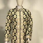 Black Embroidered Woollen Jacket close up