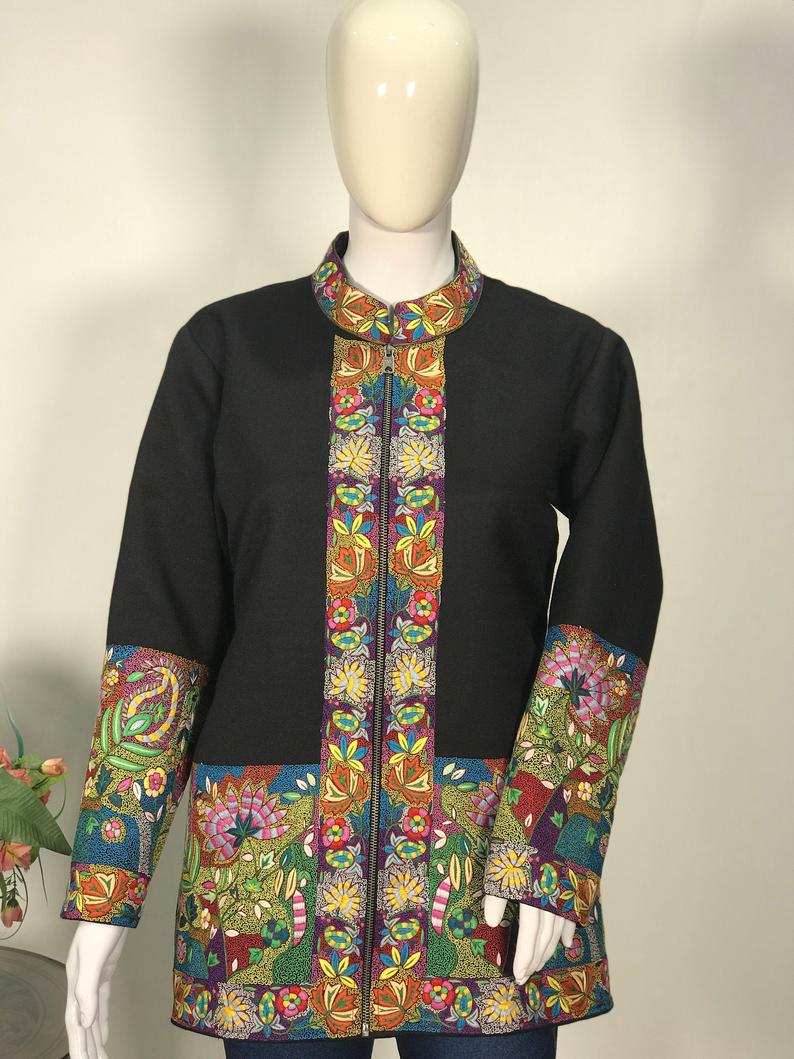 Tootoo Papier Mache Hand Embroidered Pure Wool Jacket