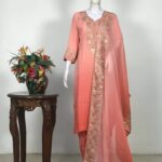 Peach Pink Ombre Shalwar Suit with Tilla Work