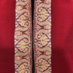 Neem Daur Sozni Hand Embroidered Pure Pashmina Shawl: Red close up