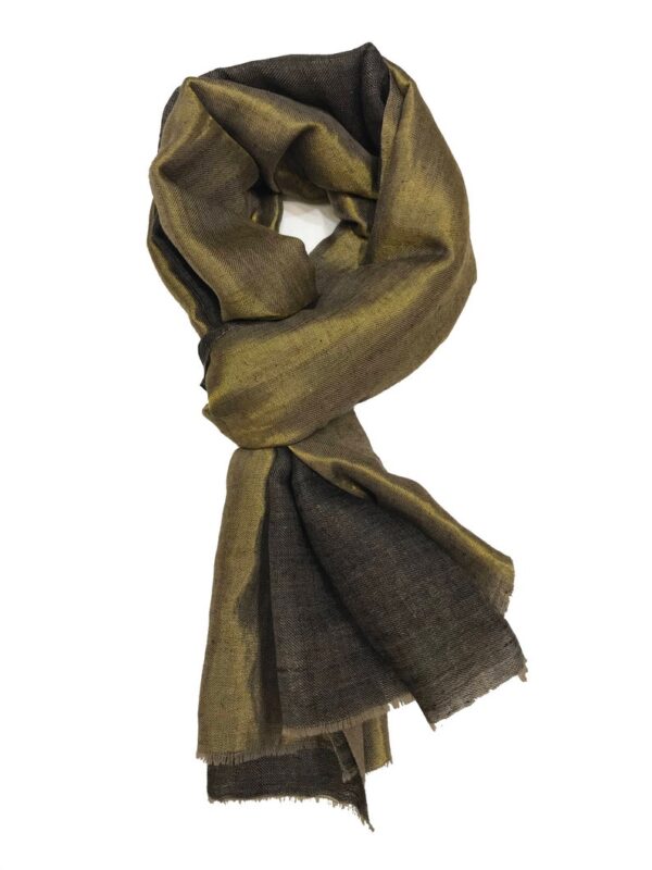 Tilla Weave Reversible Pure Pashmina Stole: Black