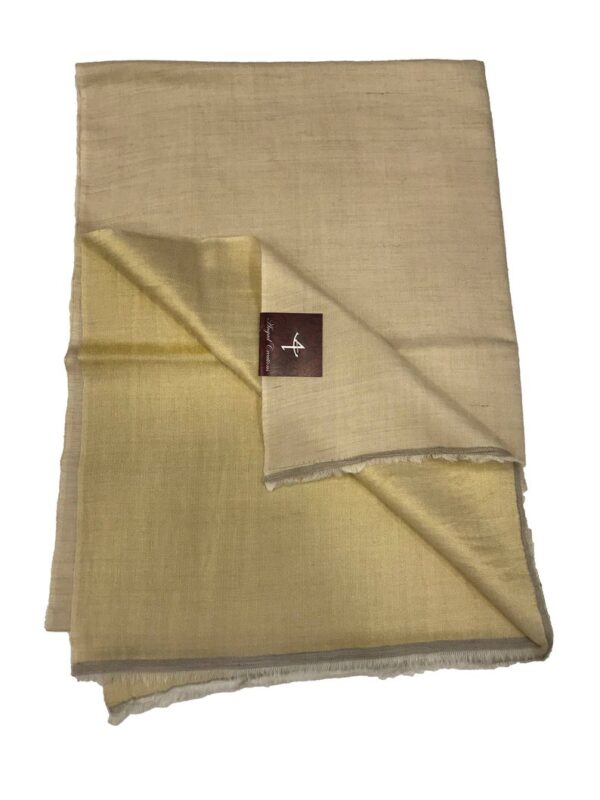 Tilla Weave Reversible Pure Pashmina Stole: White