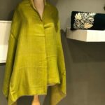 Tilla Weave Reversible Pure Pashmina Stole: Pear Green