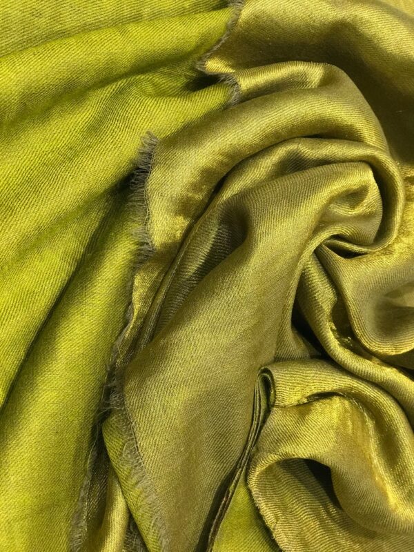 Tilla Weave Reversible Pure Pashmina Stole: Pear Green wrap
