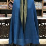 Tilla Weave Reversible Pure Pashmina Stole: Yale Blue wrap