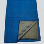 Tilla Weave Reversible Pure Pashmina Stole: Yale Blue