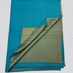 Tilla Weave Reversible Pure Pashmina Stole: Turquoise