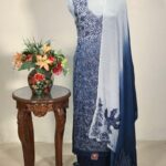 Ombré Women Ethnic Kashmiri Suit with Floral Pattern Aari Embroidery