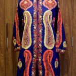 Purple Kashmiri Jacket With Long Paisley And Boteh Embroidery Front