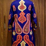 Purple Kashmiri Jacket With Long Paisley And Boteh Embroidery Back